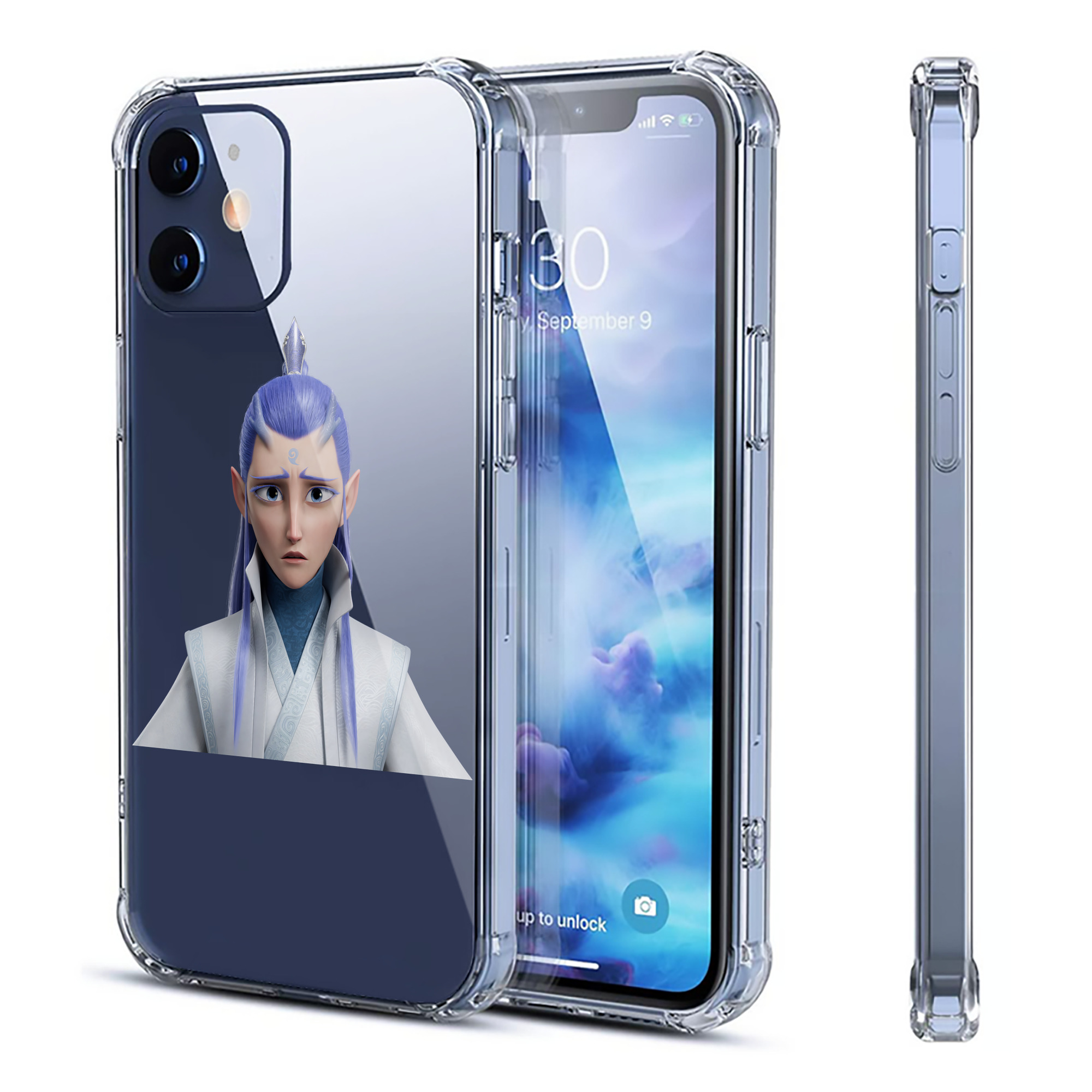 （画像用） Ne Zha 2 ナタ 魔童の大暴れ 【iPhone 12シリーズ対応】透明スマホケース（クリアソフトケース）